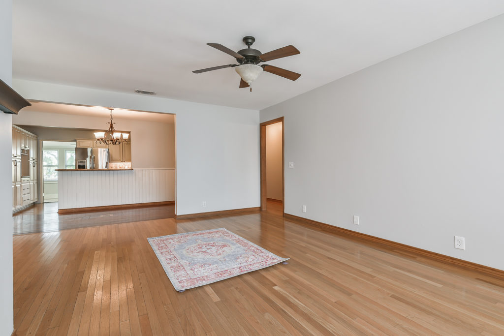 Open concept living/dining area.